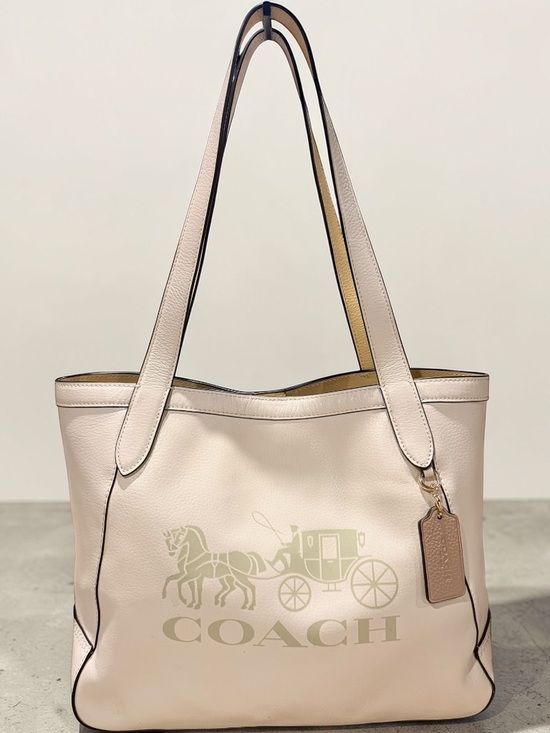 Coach Handbags - Coach Horse & Carriage Tote Chalk Vanilla C4063